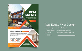 Free Real Estate Flyer Design, Cover Design template