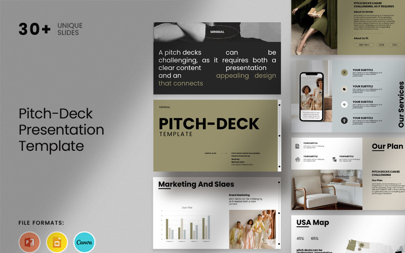 Pitch Deck Presentation Templates PowerPoint Template