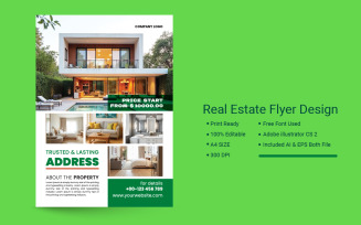 Unique real estate flyer design