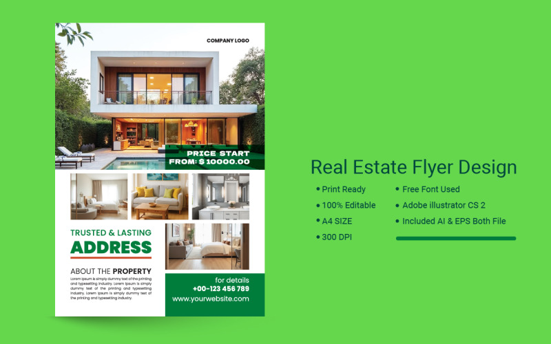 Unique real estate flyer design Corporate Identity