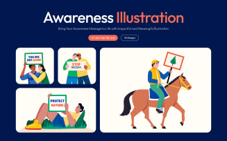 Awareness Illustration Art Set