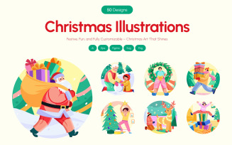 Christmas Illustration Art Set