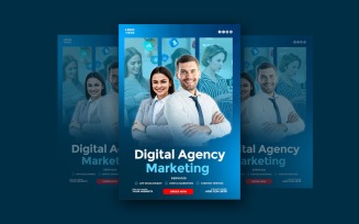 Digital Marketing Agency Social Media Template Poster