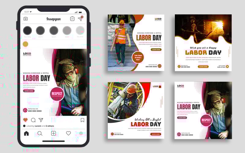 Labor Day Celebration Social Media Instagram Post Ver-1