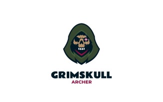 Mascot Grim Skull Logo Design