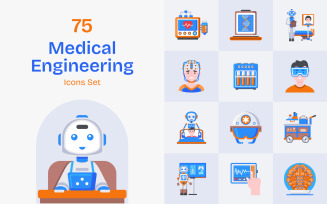 Medical Engineering Icon Set