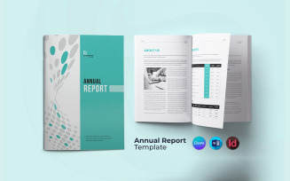 Modern Annual Report Template – Editable Corporate Business Report Design for Canva