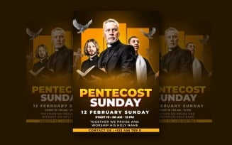 Pentecost Sunday Celebration Social Media Template