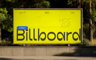 Street Side Billboard Mockup
