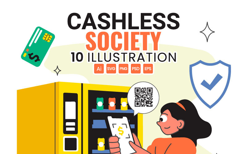 10 Cashless Society Payment Illustration