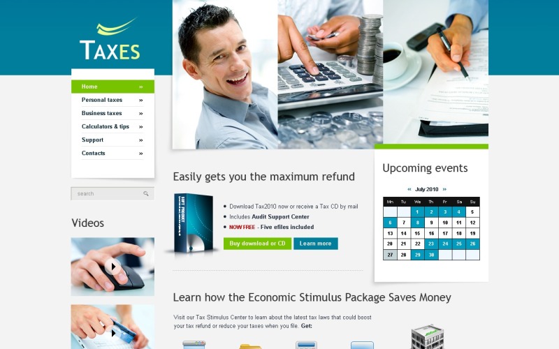 Accounting Website PSD Template