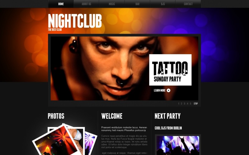 Night Club PSD Template