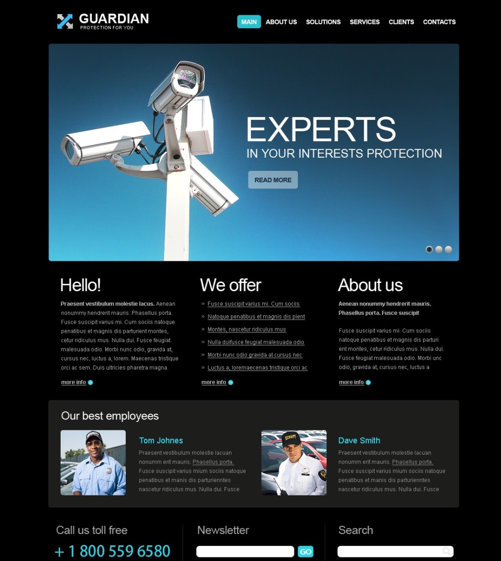Security PSD Template #54296