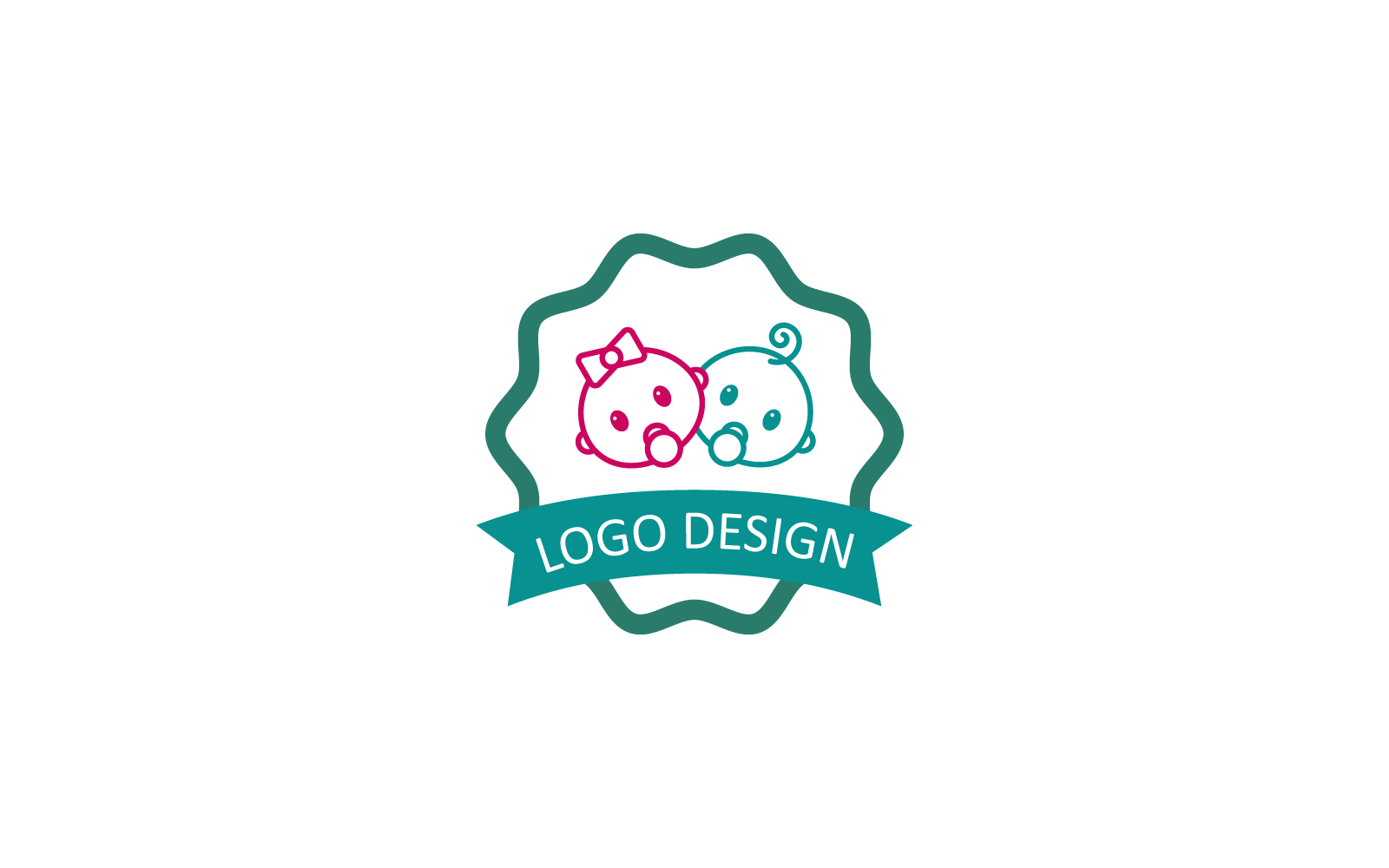 Baby Clothing Brand Logo Template – Cute, Soft & Modern Kids wear Design