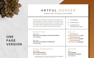 Computer Science Engineer Resume Template