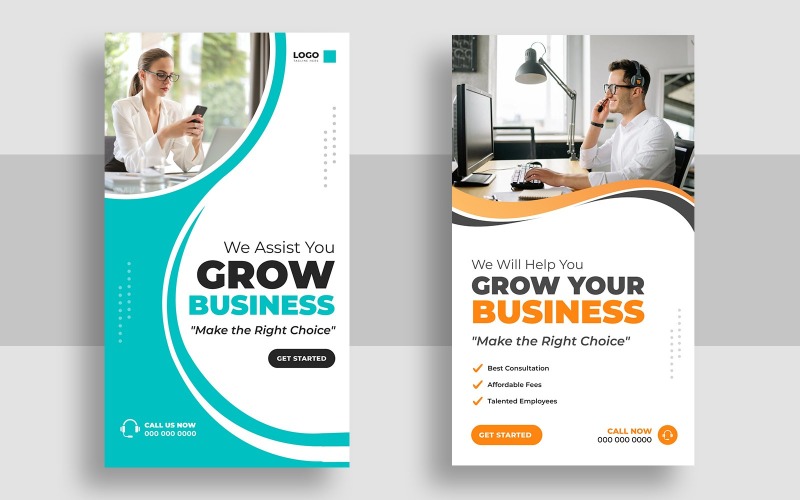 Digital Marketing Agency Instagram Story Template Ver-8 Social Media