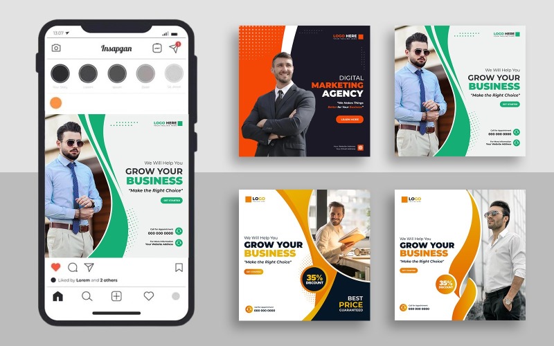 Digital Marketing Social Media Post Template Ver-4