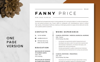 New Grad Nursing Resume Template