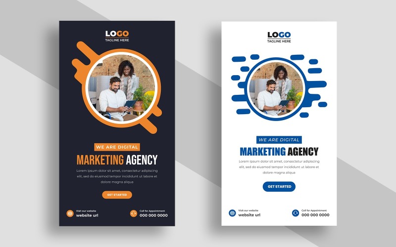 Digital Marketing Agency Instagram Story Template Ver-11 Social Media