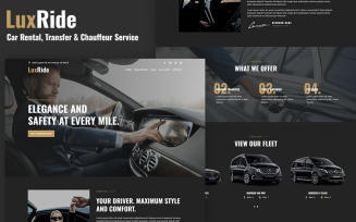 LuxRide – Car Rental, Transfer & Chauffeur Service WordPress Theme