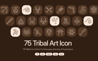 Modern Tribal Art Icon Set