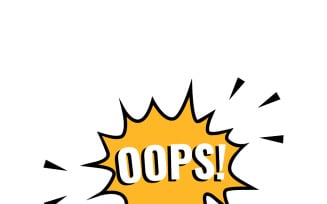 Oops Cartoon Speech Bubble Comic Style Sound Effect
