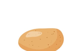 Realistic Potato Vegetable Cutout Isolated
