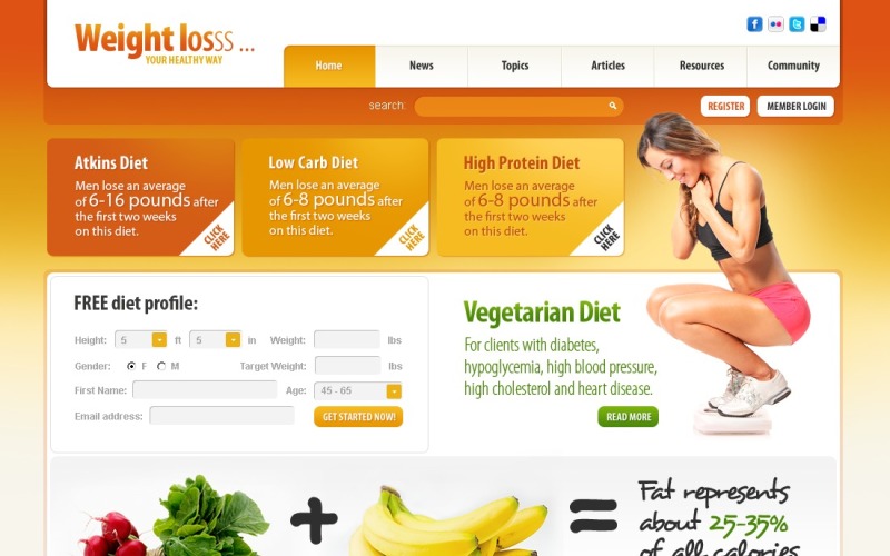Weight Loss PSD Template