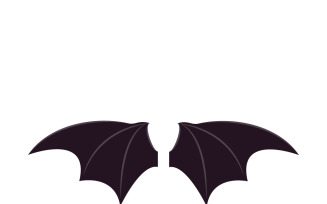 Black Bat Wings Vector Icon Carnival Costume Accessory