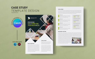 Canva, MS Word & InDesign Printable Company Case Study