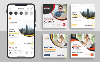 Digital Marketing Social Media Post Template Ver-17