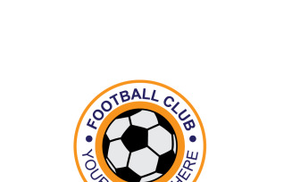 Modern Cartoon Vector Football Logo Design Template