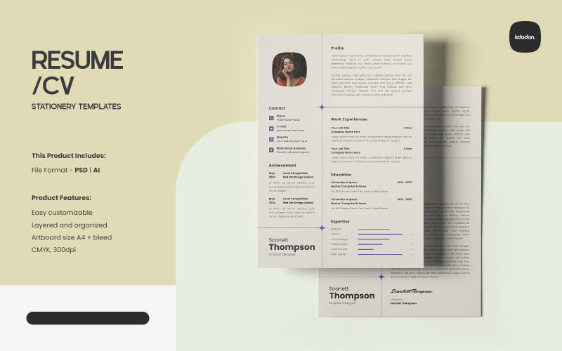 Resume/CV Template – Vol. 221 Resume Template