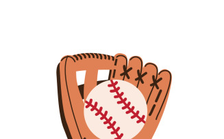 Baseball Glove Vector Illustration Sports Clipart Design