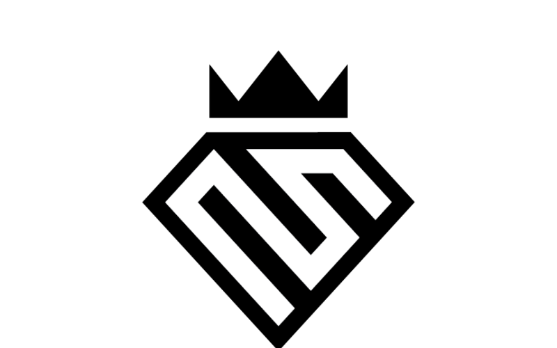 Diamond and Crown Logo Template