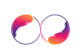 Feather Infinity Logo Template