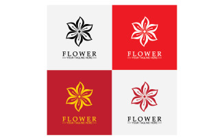 Flower beauty colorful icon logo template version 12