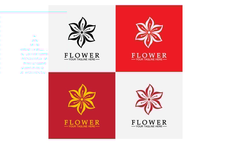 Flower beauty colorful icon logo template version 12 Logo Template