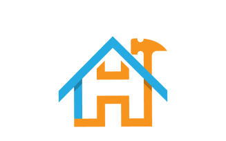 House Letter H And Hammer Logo