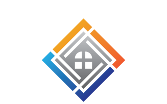 House Logo With Square Concept