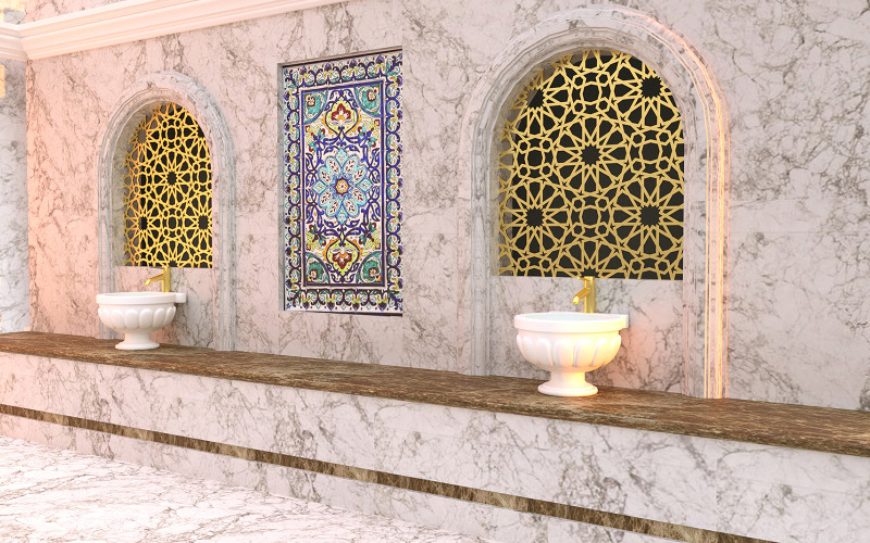 Islamic Bathroom 3d model Model