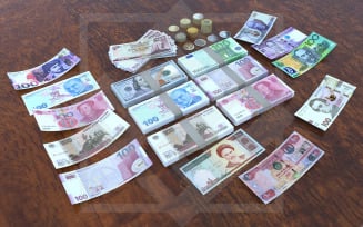 Multi Currency 100 MONEY COIN 3D