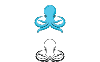 Octopus Vector Logo Template