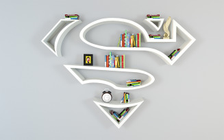 Superman BookShelf 3d model