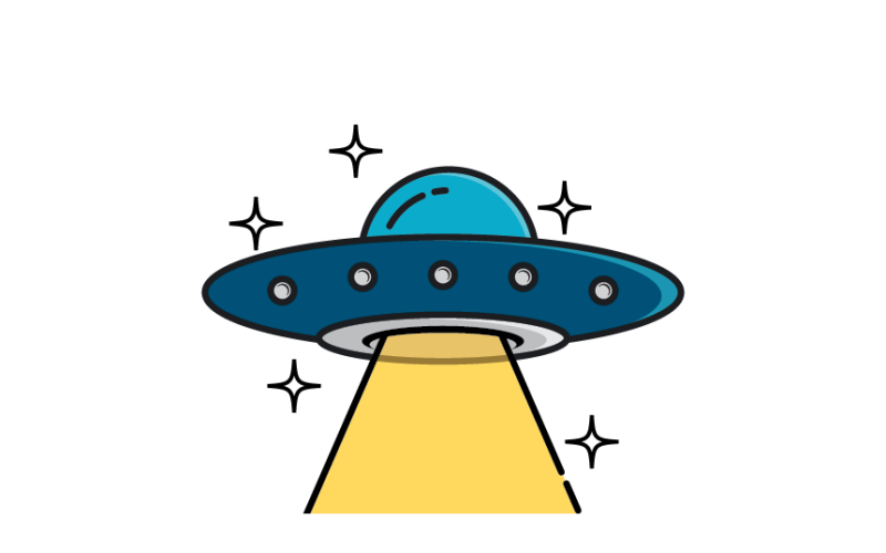 UFO Alien Logo Template Design