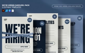 We Are Hiring Carousel Templates | Job Vacancy Social Media Pack
