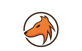 Wolf Head Logo Template Design