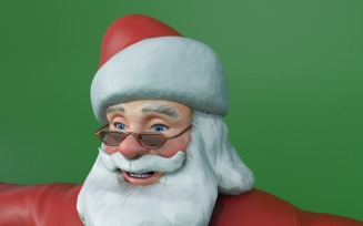 Santa Claus low poly 3d model