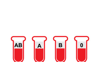 Blood Type Test Tubes Laboratory Medical Vector Illustration