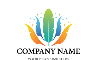 Feather Logo Template Design